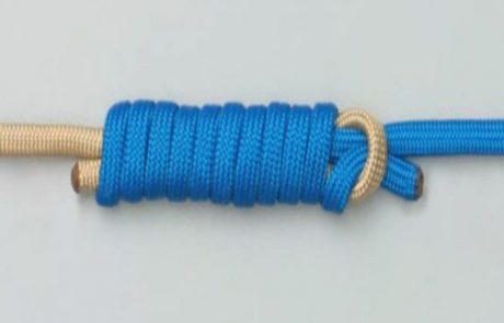 קשר אולברייט קשירה של שוק לידר אל חוט בד – Albright knot