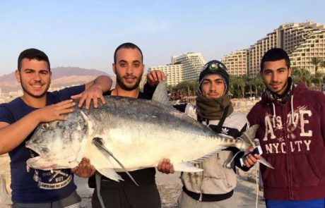 חלומו של כל דייג התגשם כאן בישראל – דג GT במשקל 60 ק”ג מהחוף